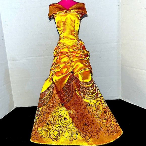 Barbie & Disney.  Belle's Gold Dress - Picture 1 of 2